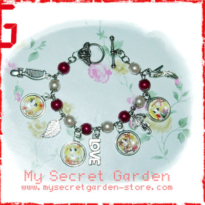 Candy Candy キャンディ・キャンディ Candice White Ardlay anime Cabochon Charm Bracelet  Candy Candy キャンディ・キャンディ Candice White Ardlay anime Cabochon Charm Bracelet